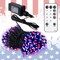 105ft 300 LED Red Blue and White String Lights 4th of July Independence Day Timer LED String Lights Plug in 8 Modes Patriotic Party Decoration Supplies Indoor Outdoor (Connectable)